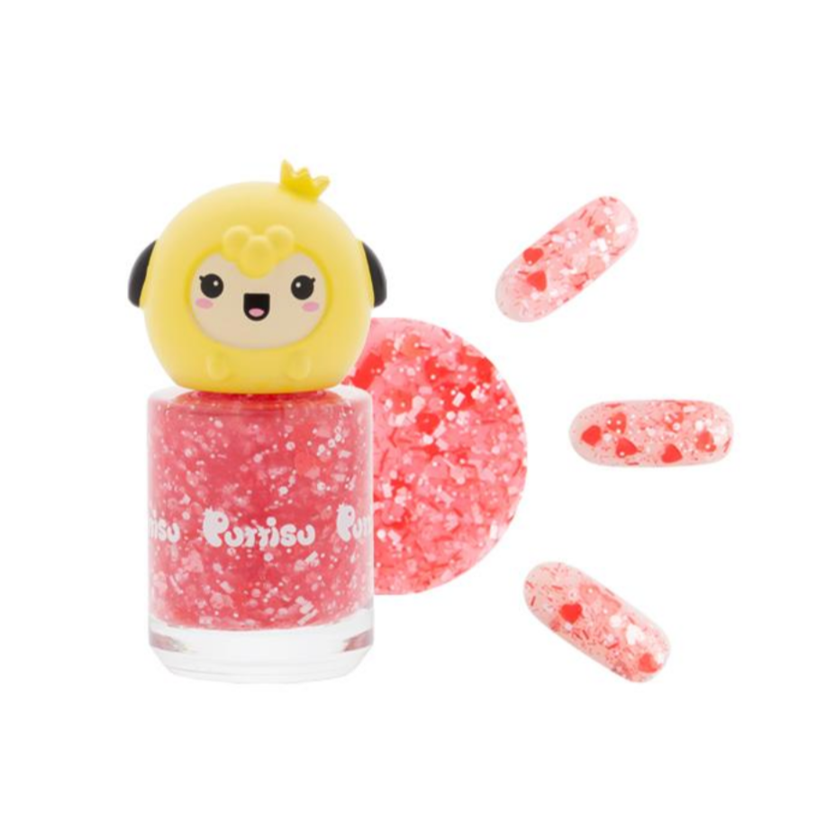 Glitter Nail Polish -Pink Flower Garden