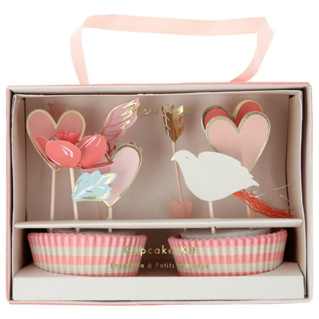 Valentine Cupcake Kit (set of 24 toppers)