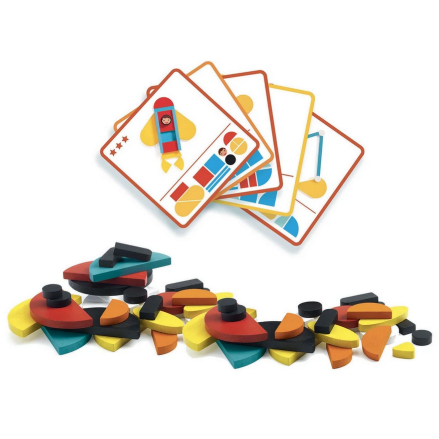 Ze Geovroom Wooden Block Tanagram Set