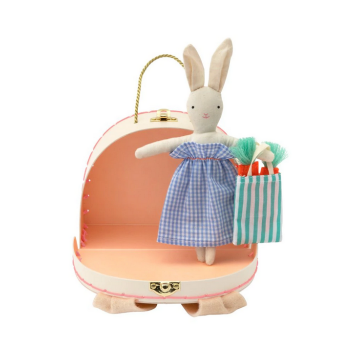Bunny Mini Suitcase Doll