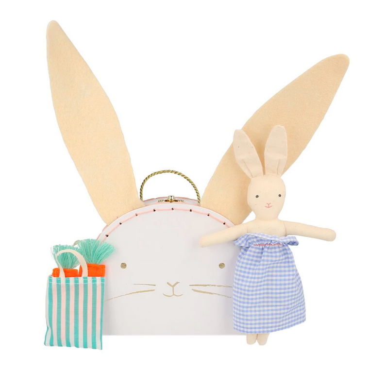 Bunny Mini Suitcase Doll