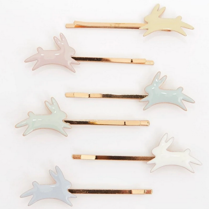 Bunny Enamel Hair Slides (6pk)