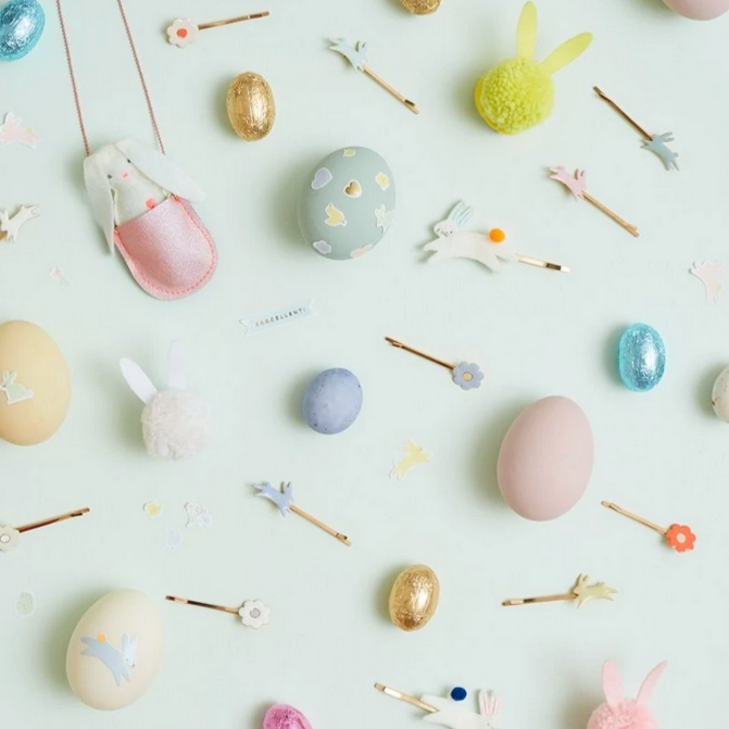 Bunny Enamel Hair Slides (6pk)