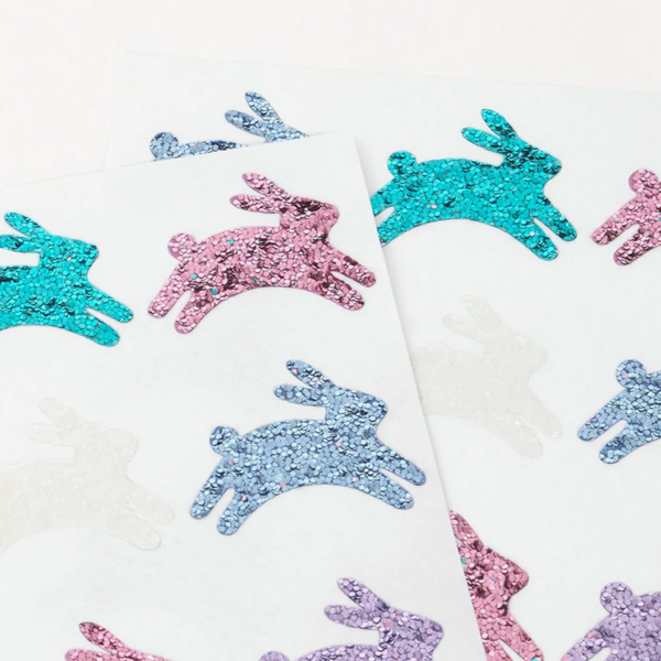 Glitter Bunny Stickers (set of 8 sheets)