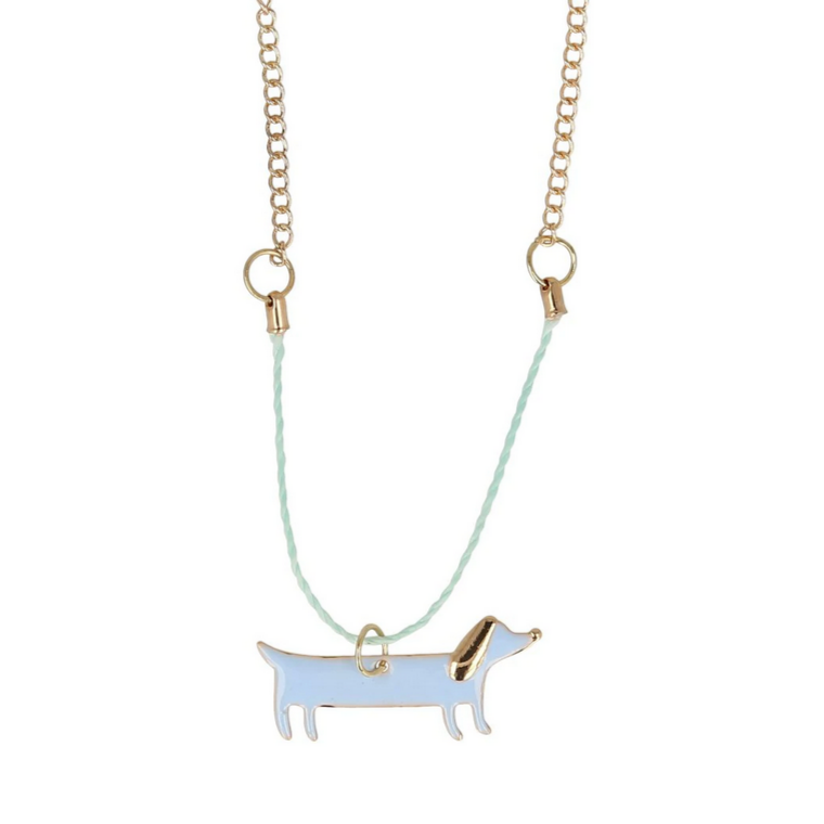 Enamel Sausage Dog Necklace