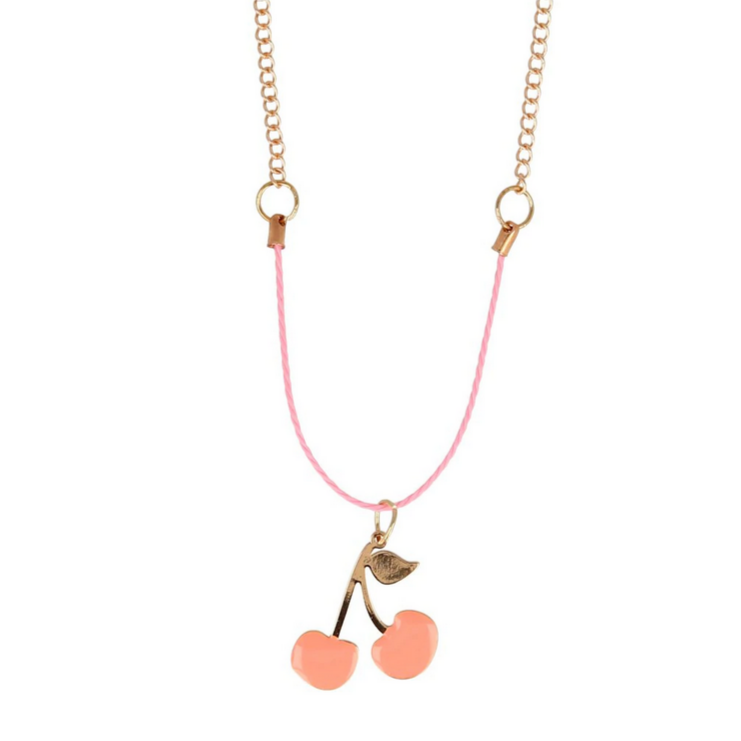 Enamel Cherries Necklace