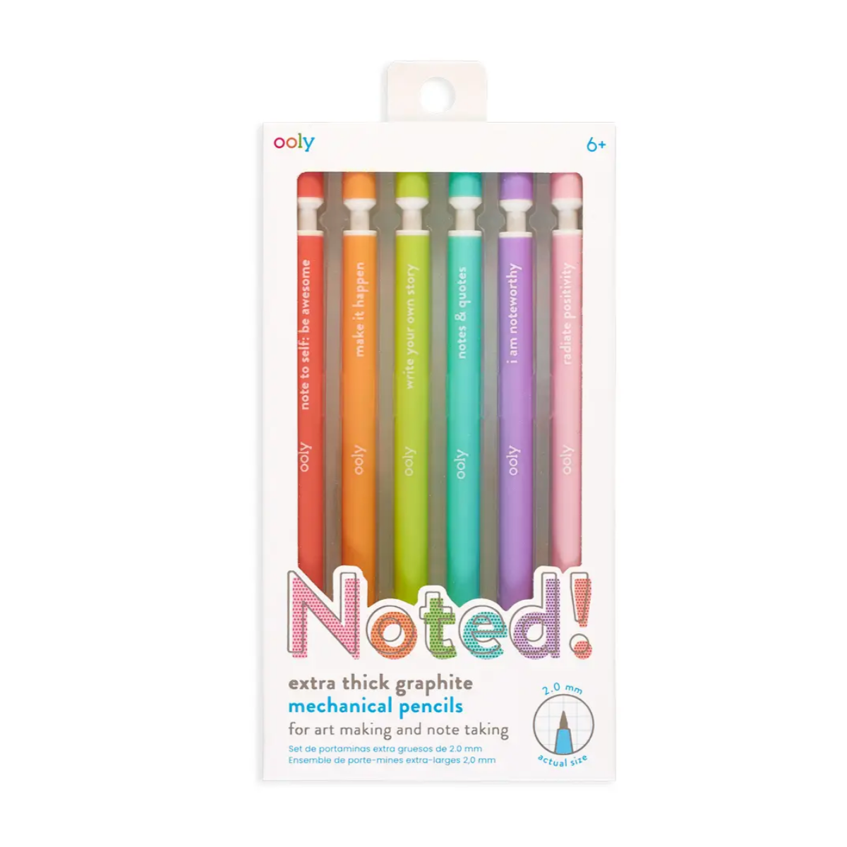 Noted! Graphite Mechanical Pencils - set of 6