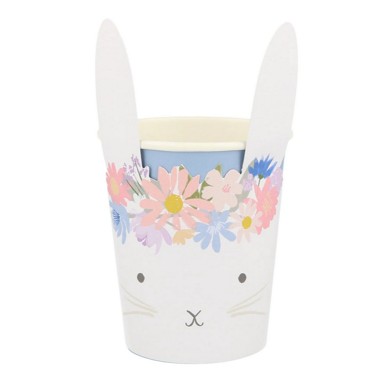 Spring Floral Bunny Cups (8pk)