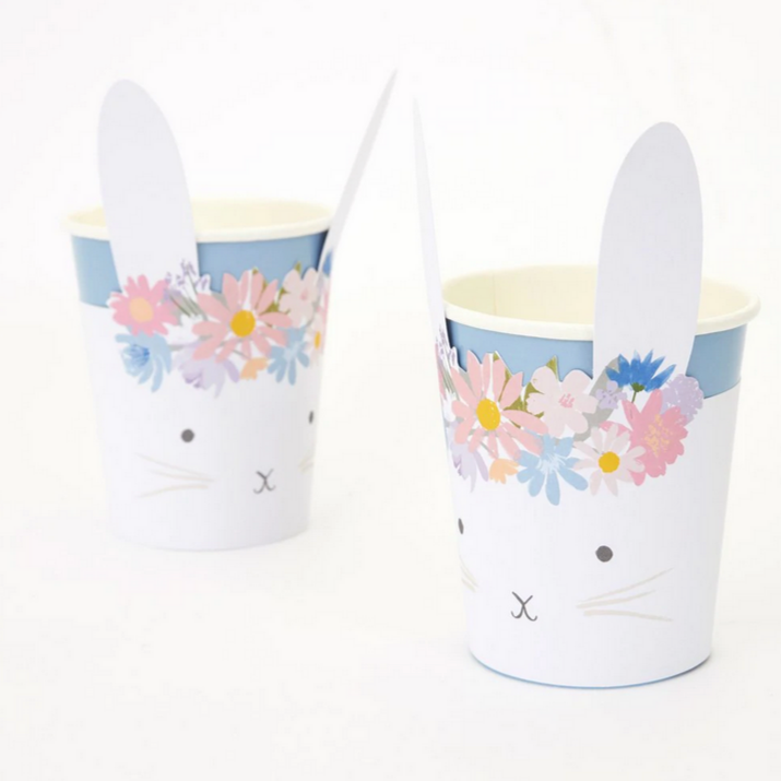 Spring Floral Bunny Cups (8pk)