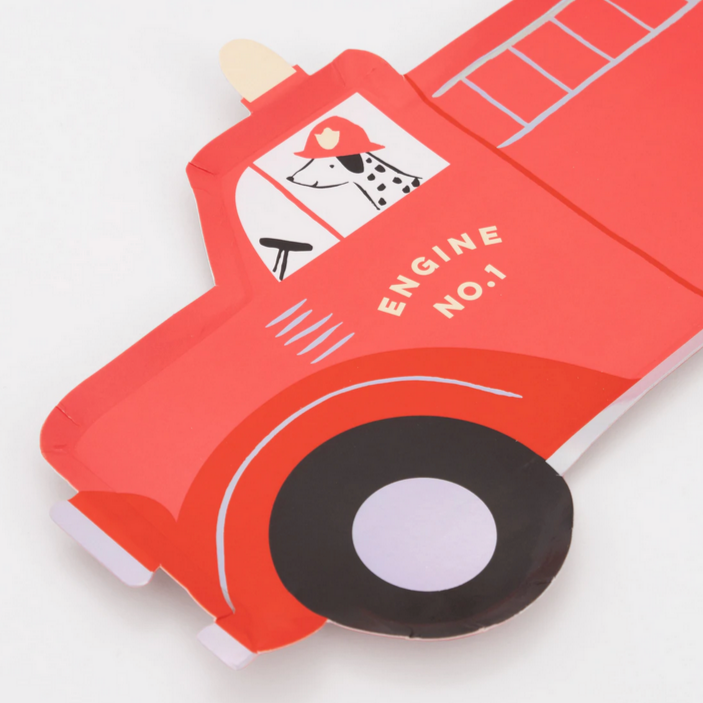 Fire Truck Plates (8pk)