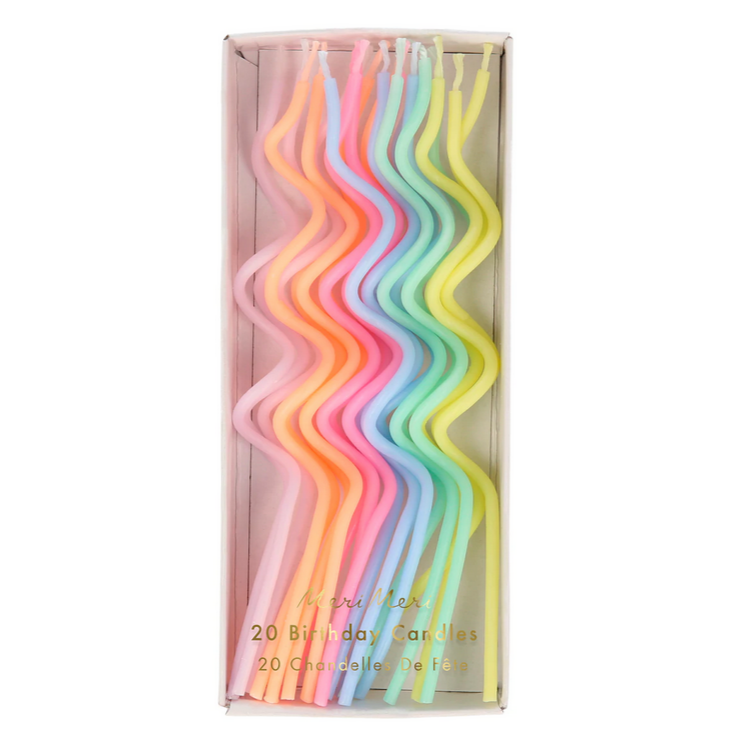 Pastel Swirly Candles (20pk)