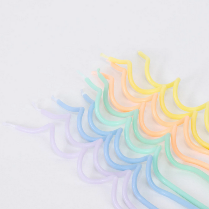 Pastel Swirly Candles (20pk)