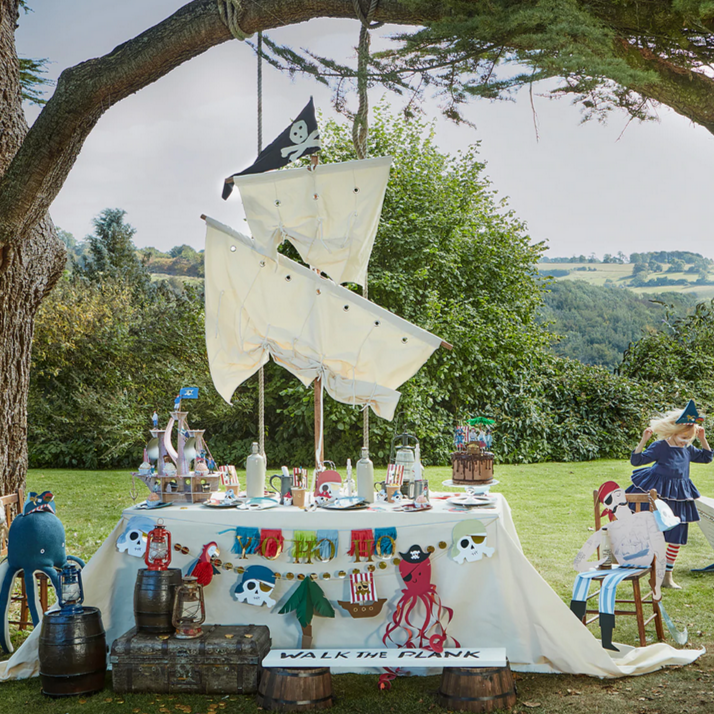 Blue Pirate Party Hats (pk8)