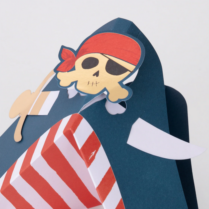 Blue Pirate Party Hats (pk8)