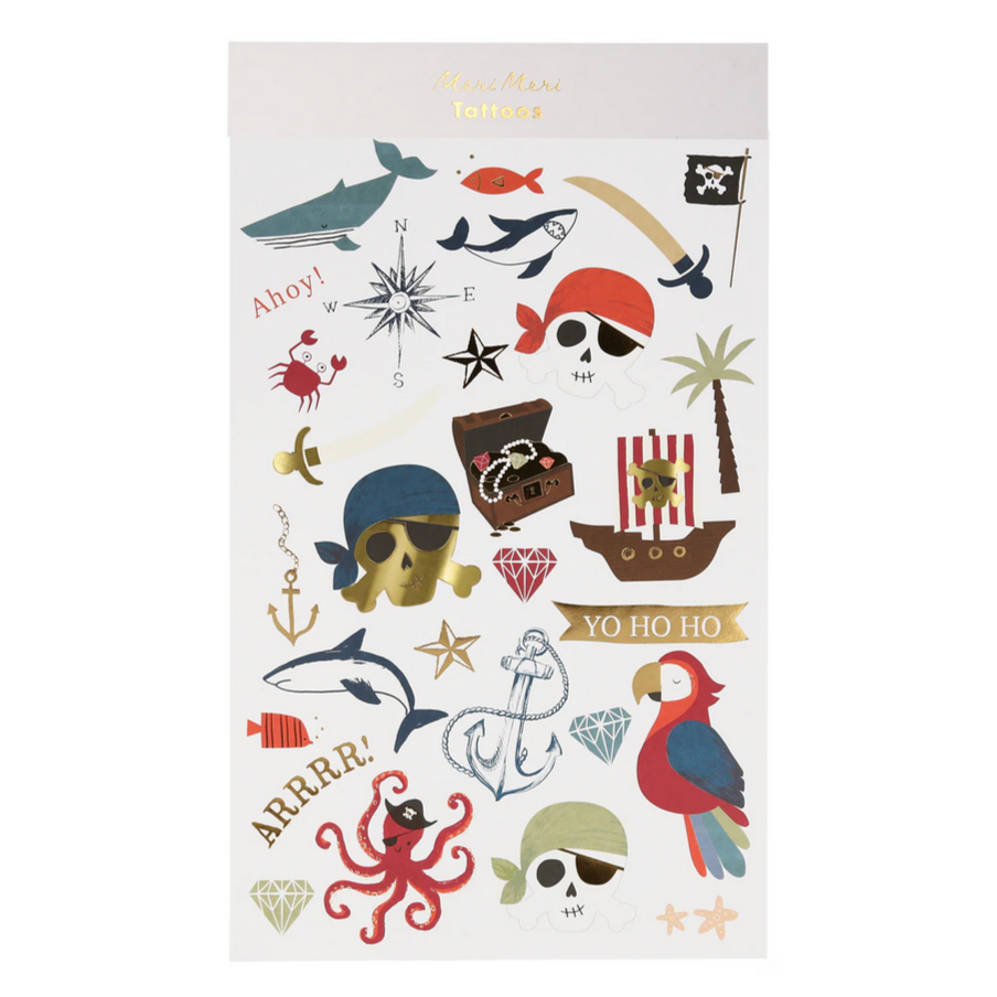 Pirate Tattoo Sheets (x2 sheets)