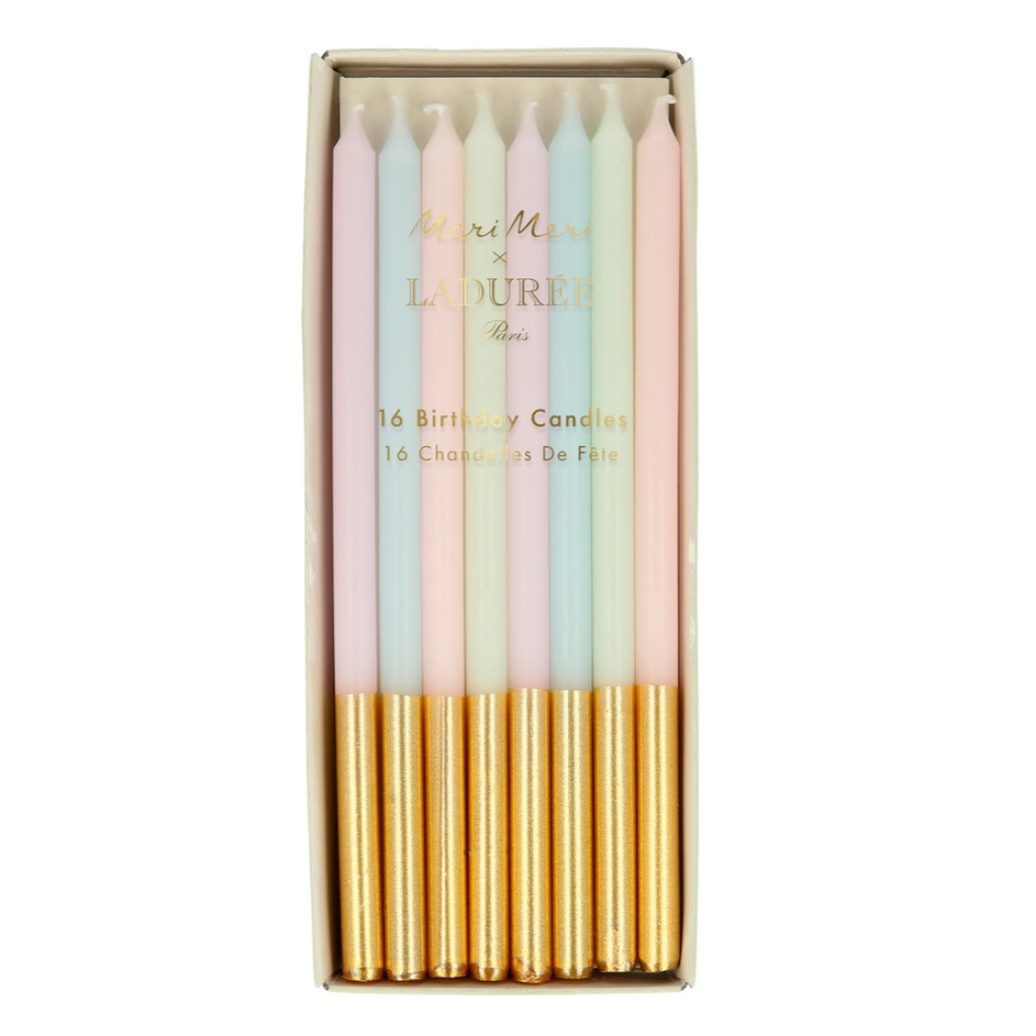 Ladurée Paris Gold Dipped Candles (x16)
