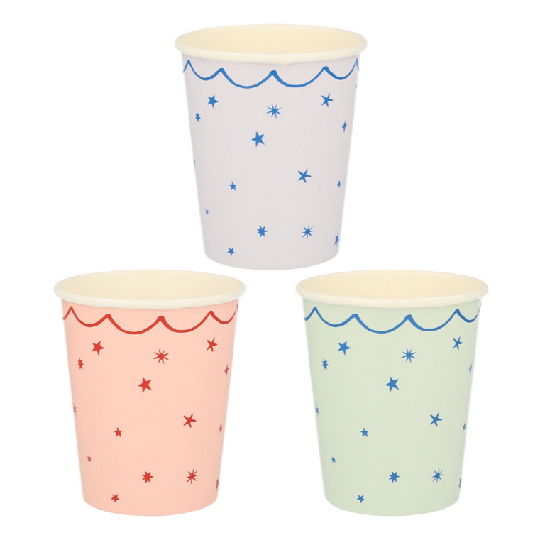 Star Pattern Cups (8pk)