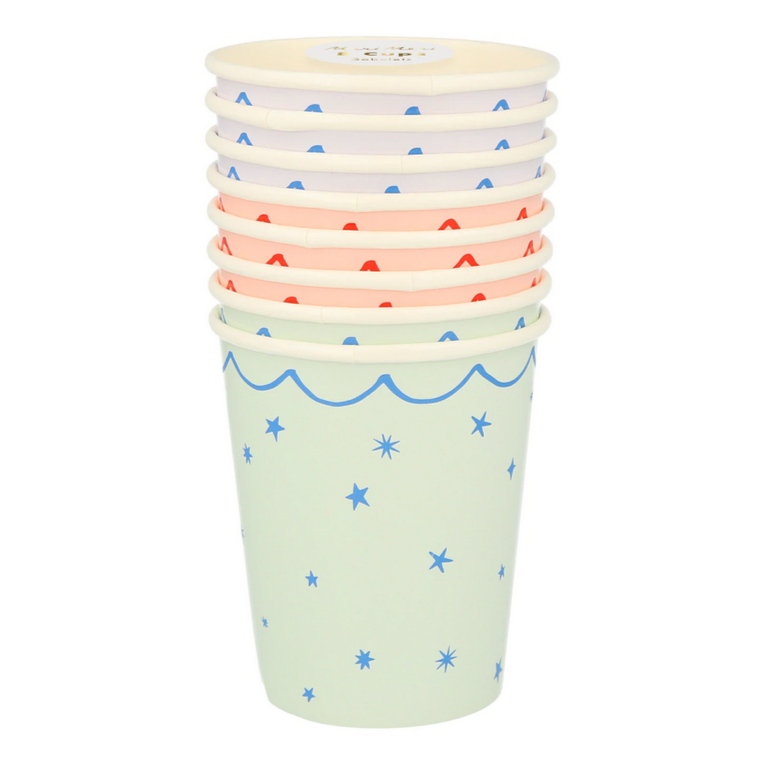 Star Pattern Cups (8pk)