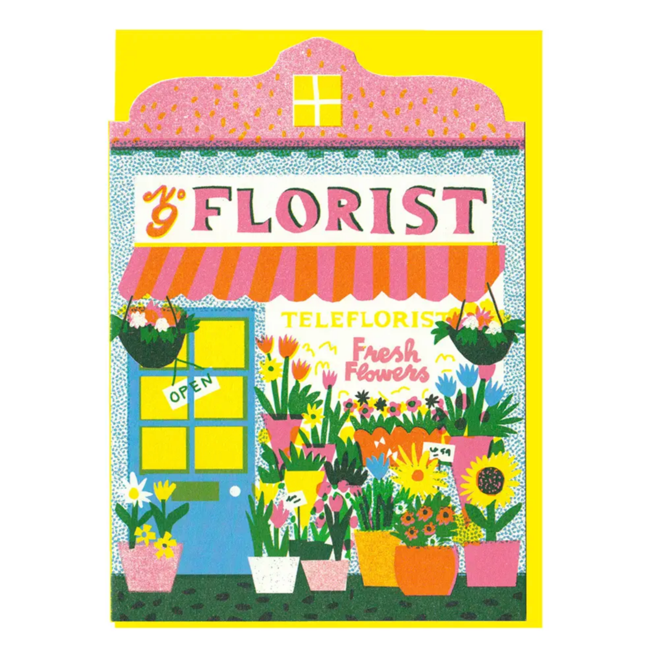 Florist Shop Die Cut Card -Louise Lockhart