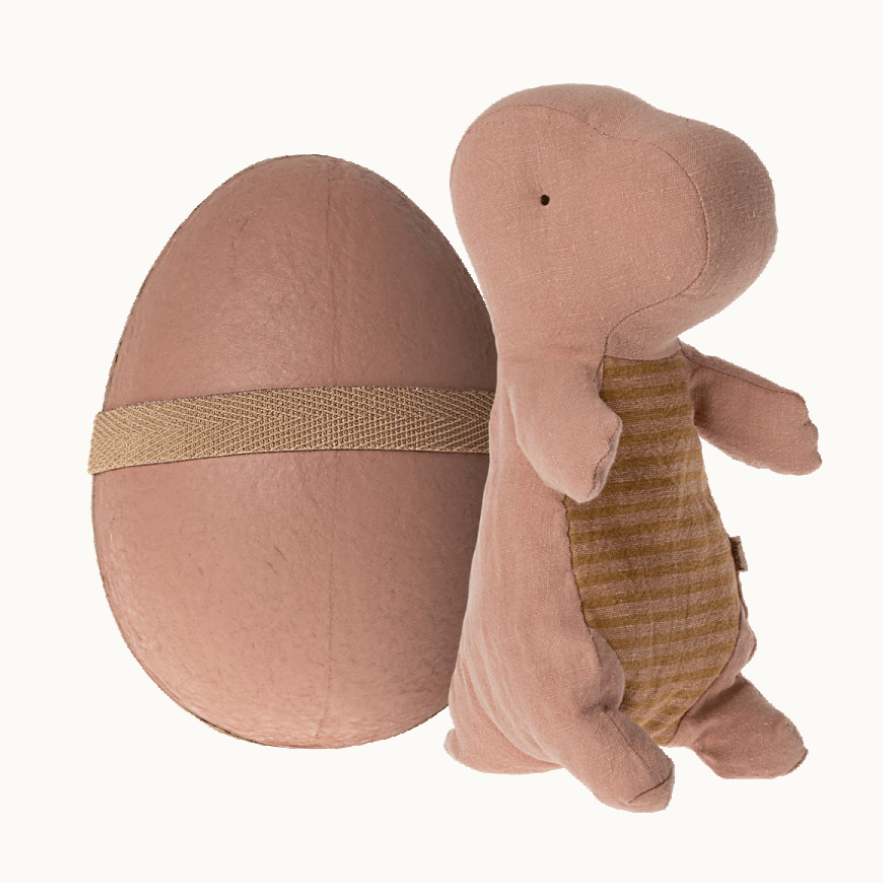 Gantosaurus in Egg Small -old rose