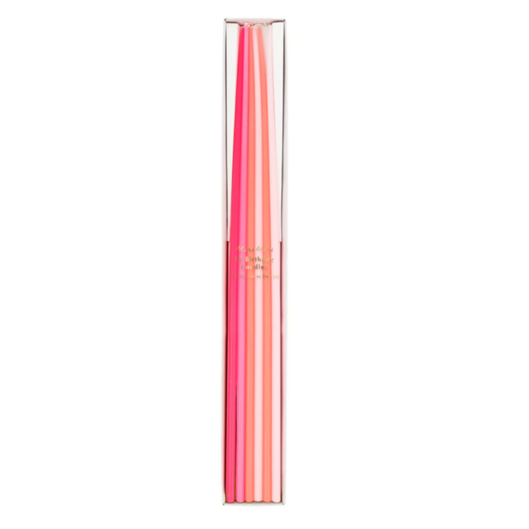 Pink Tall Tapered Candles 15" (12pk)