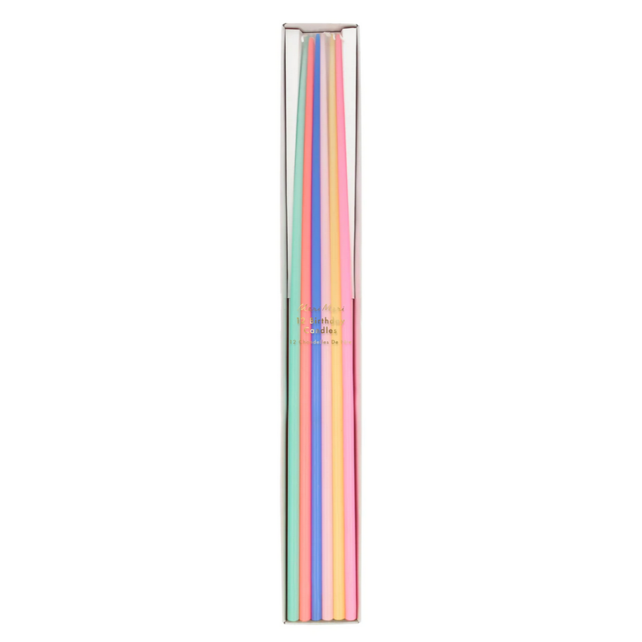 Mixed Tall Tapered Candles 15" (12pk)