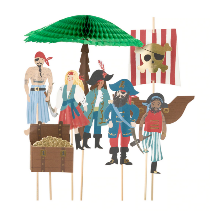 Pirates & Palm Tree Cake Toppers