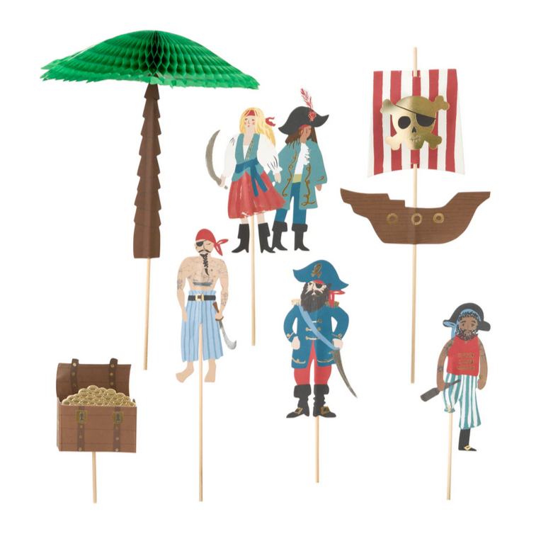 Pirates & Palm Tree Cake Toppers