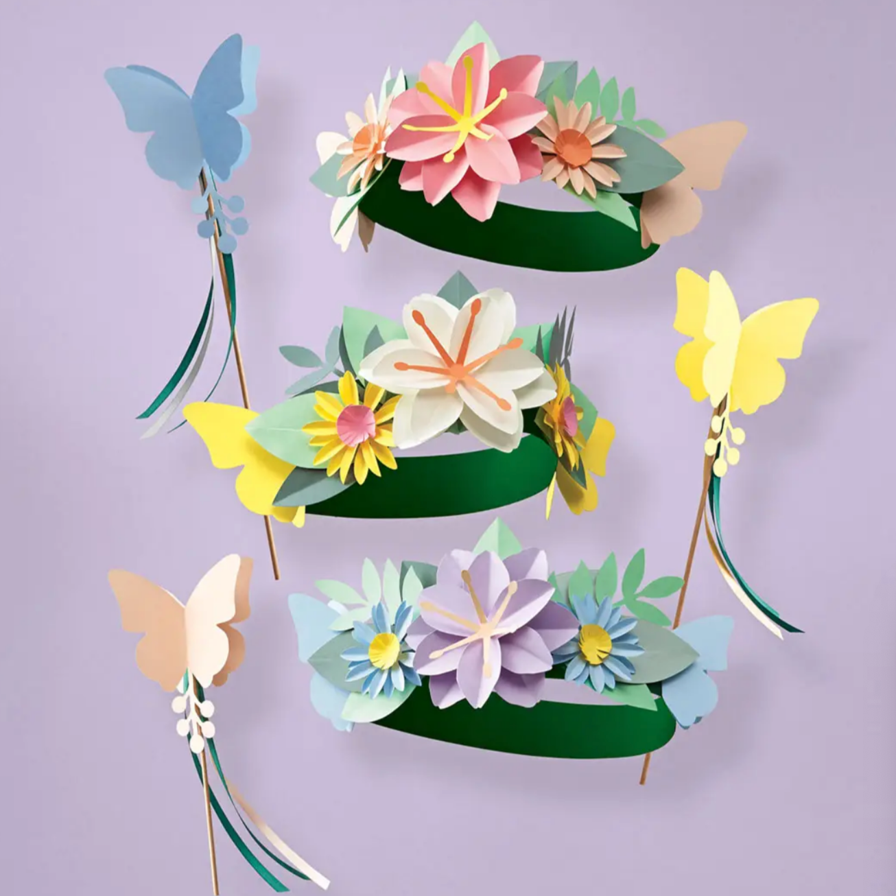 Garden Party Fairy Crowns Kit -pk3