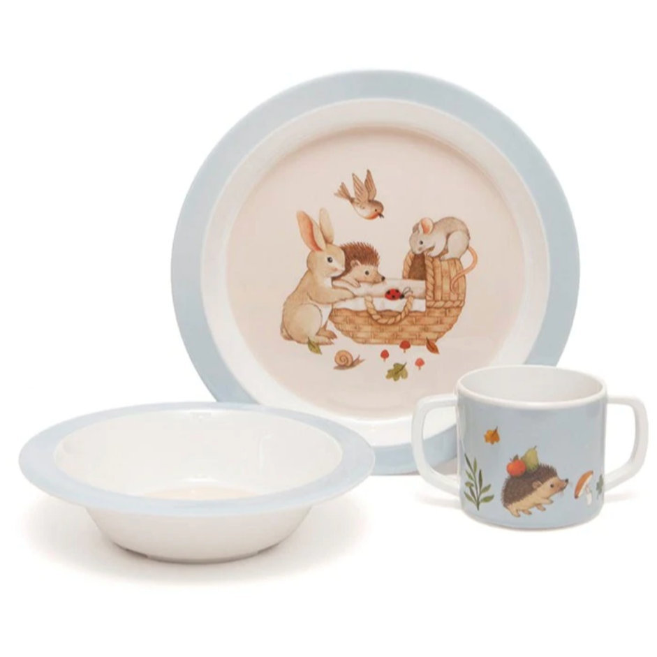 Hedgehog Animal Bowl -dove blue