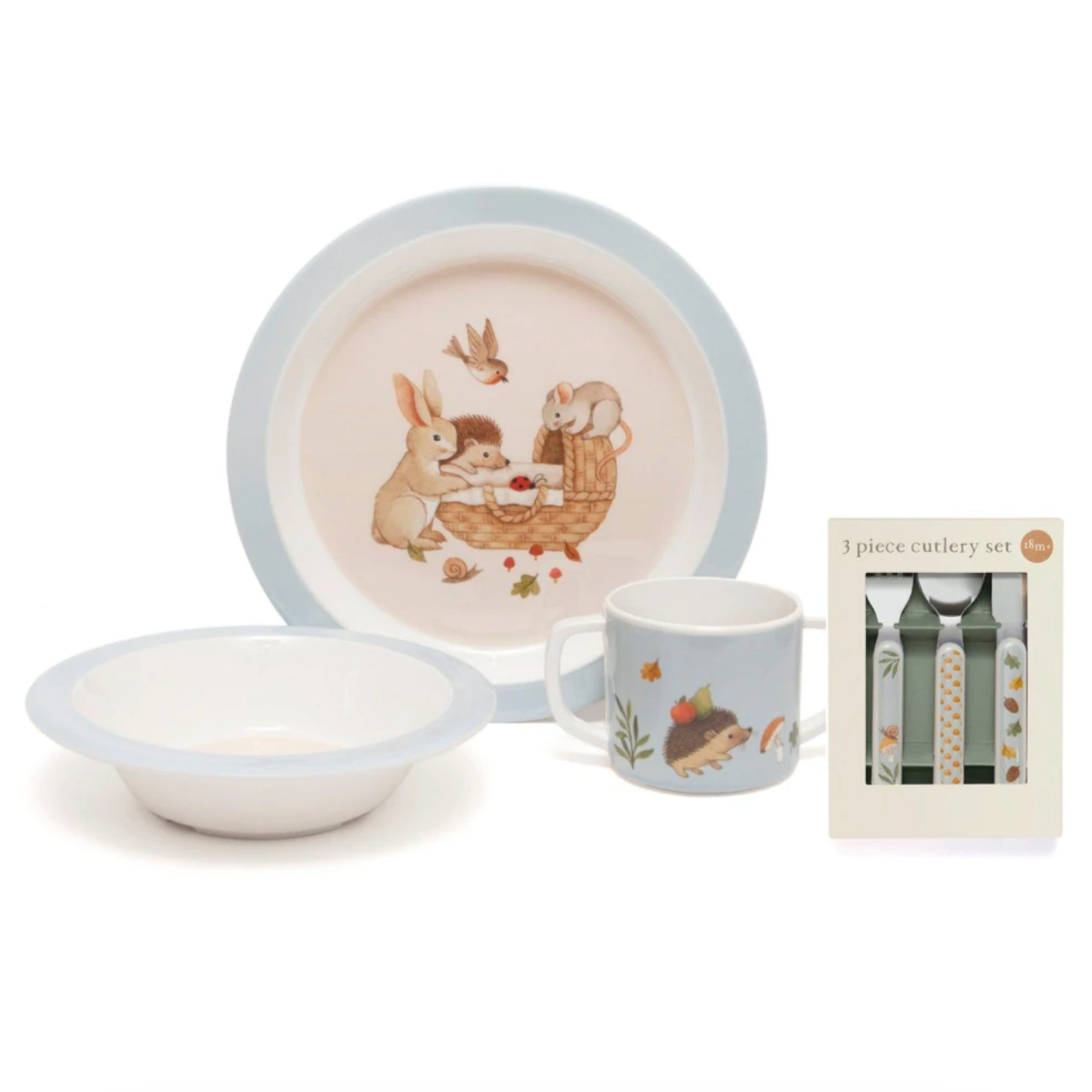 Hedgehog Animal Bowl -dove blue