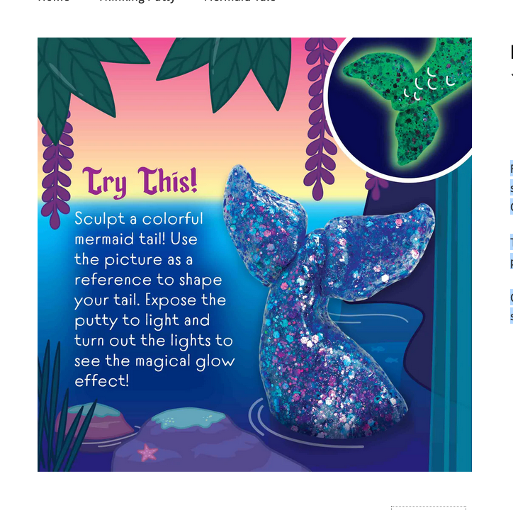 Mermaid Tale Putty (glow/sparkle)