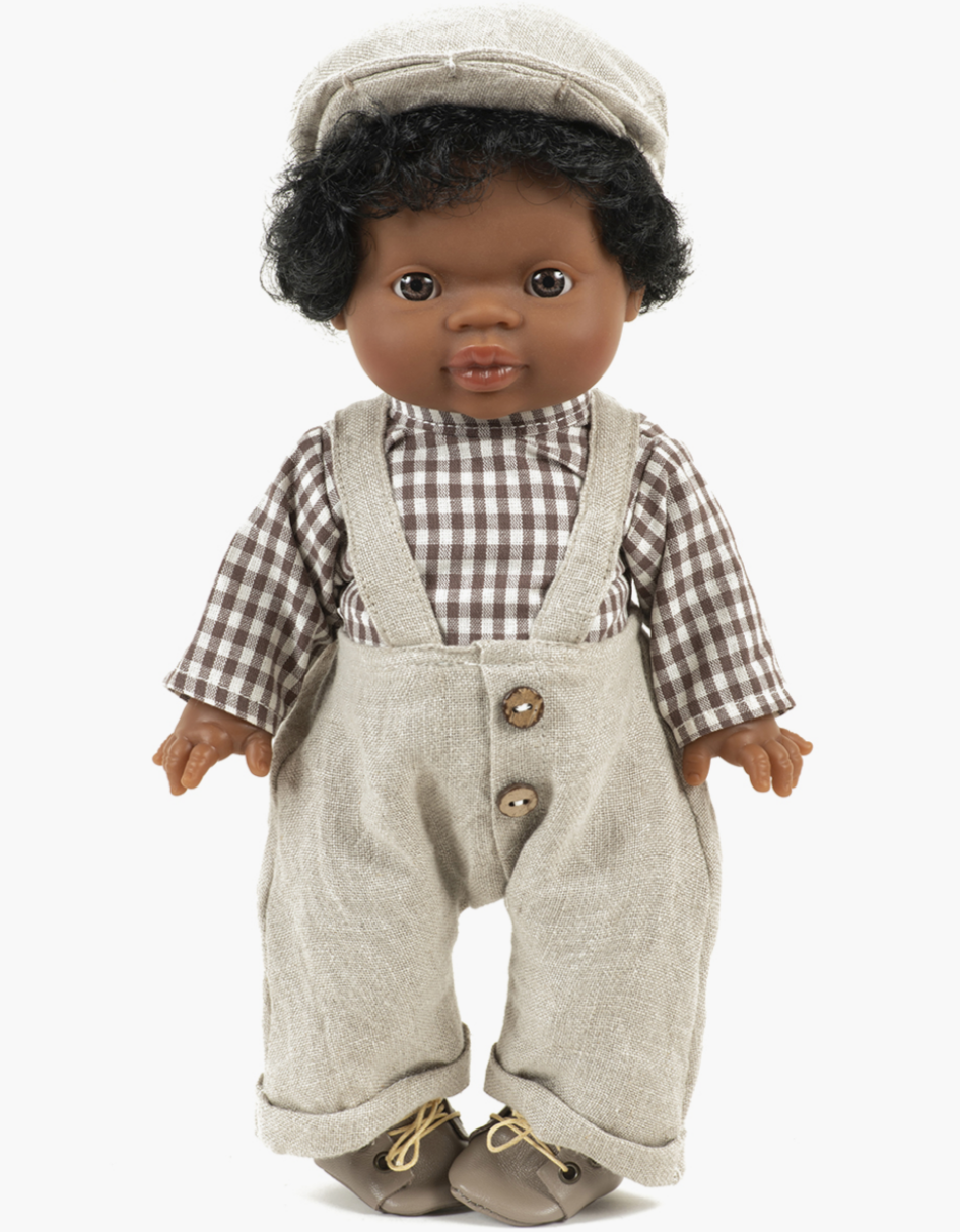 Minikane Natural Linen Tico Cap  34cm/13.5in dolls