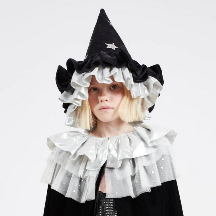 Velvet Pointed Black Wizard/Witch Hat