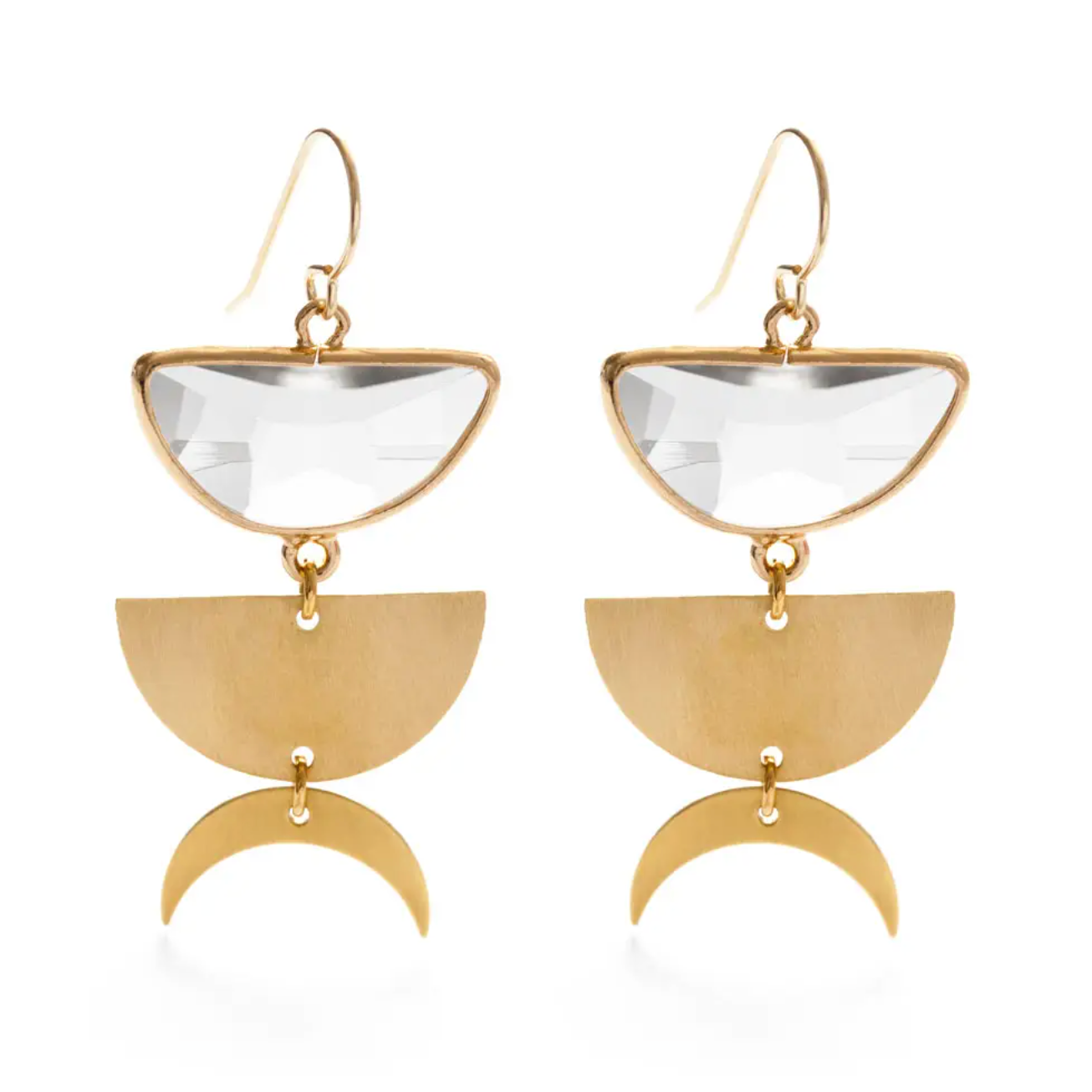 Crystal Moon Phase Earrings