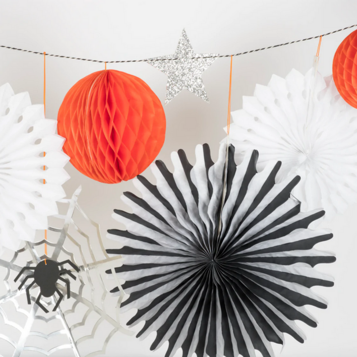 Halloween Honeycomb Shapes Garland