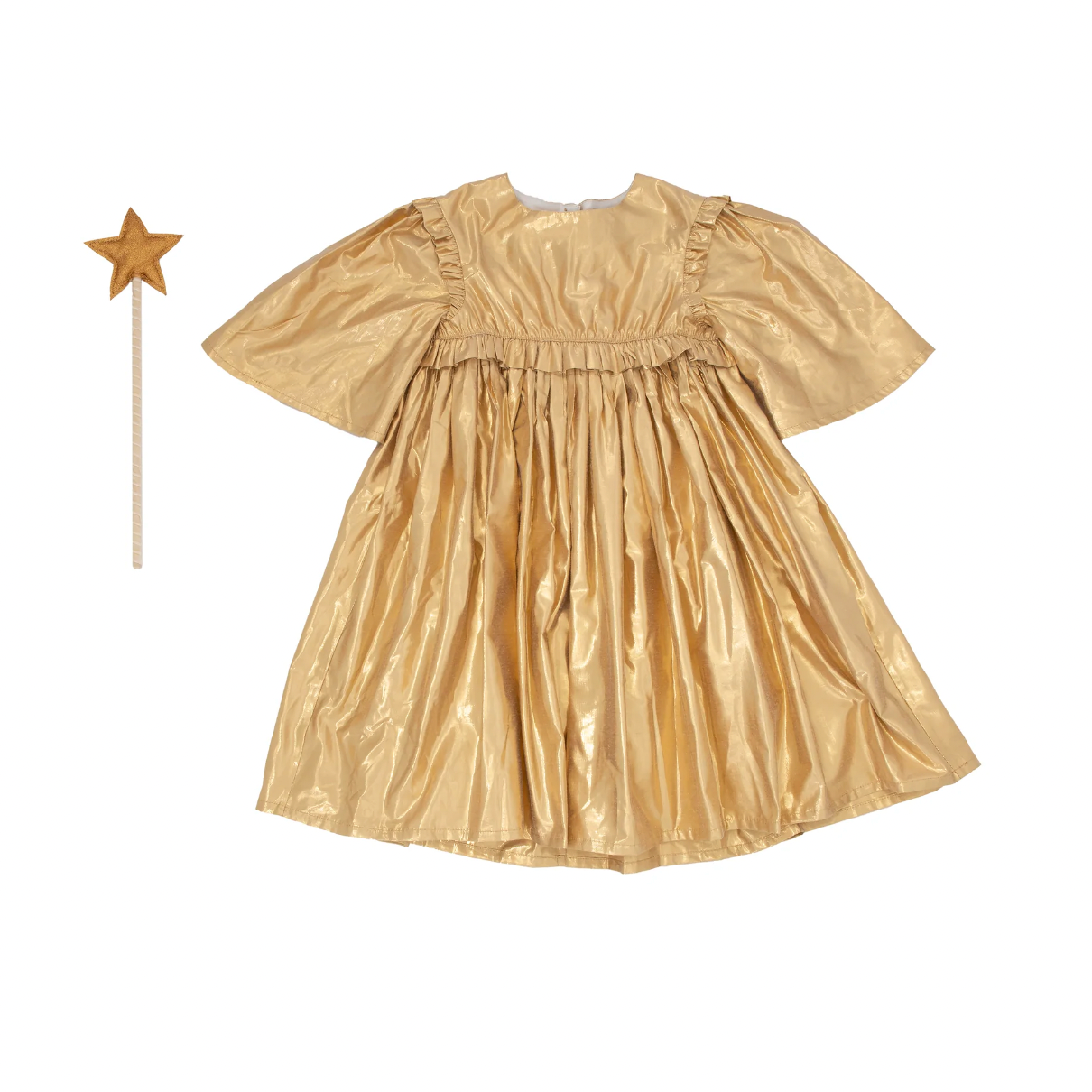 Gold Dress and Wand