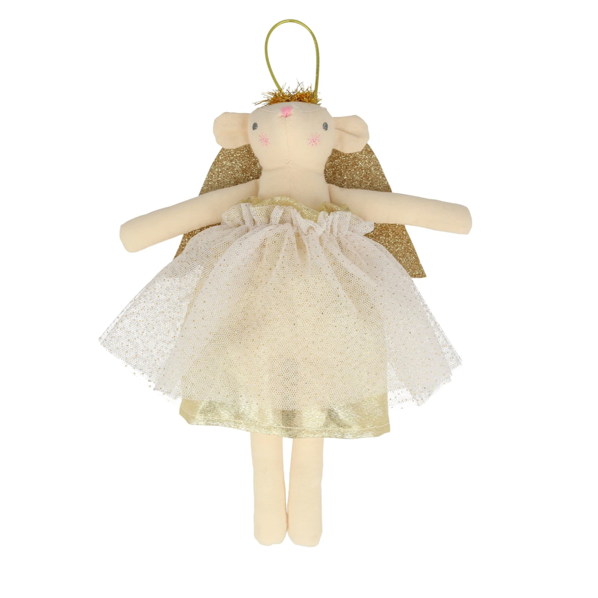 Gold Angel Mouse Tree Topper