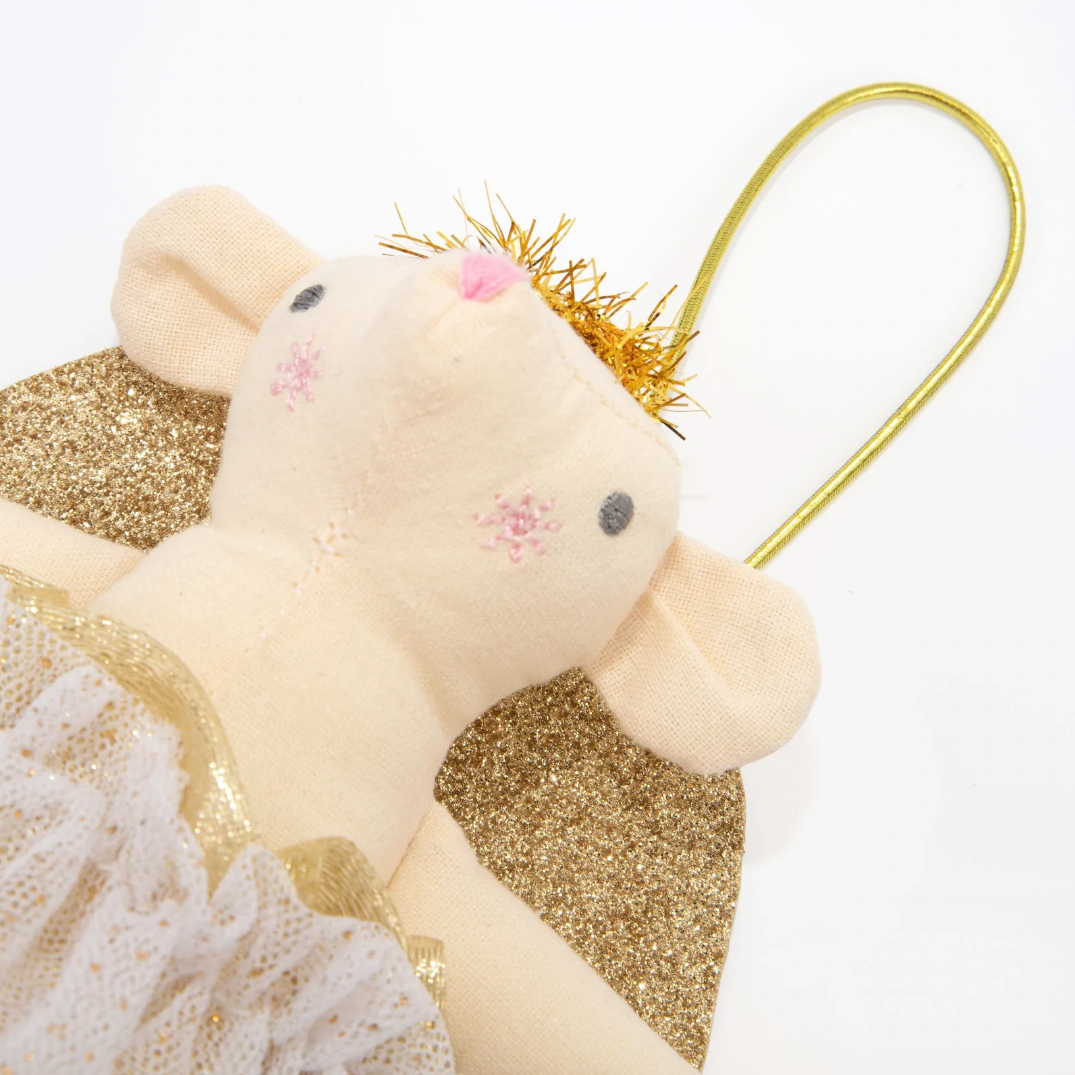 Gold Angel Mouse Tree Topper