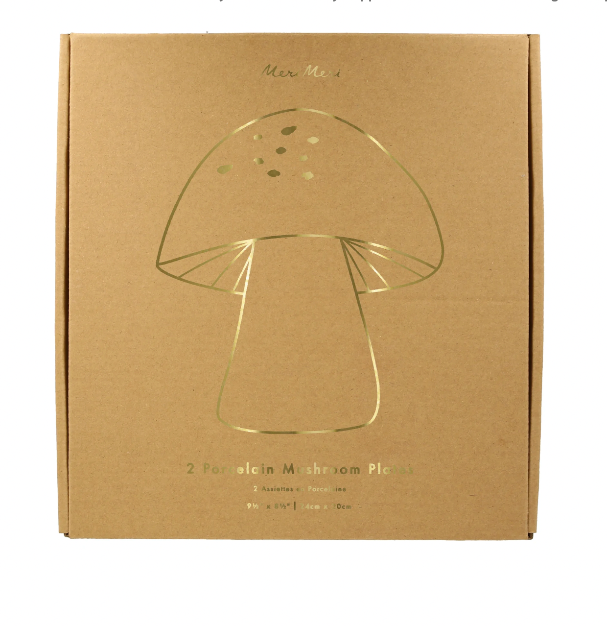 Porcelain Mushroom Plates (2pk)