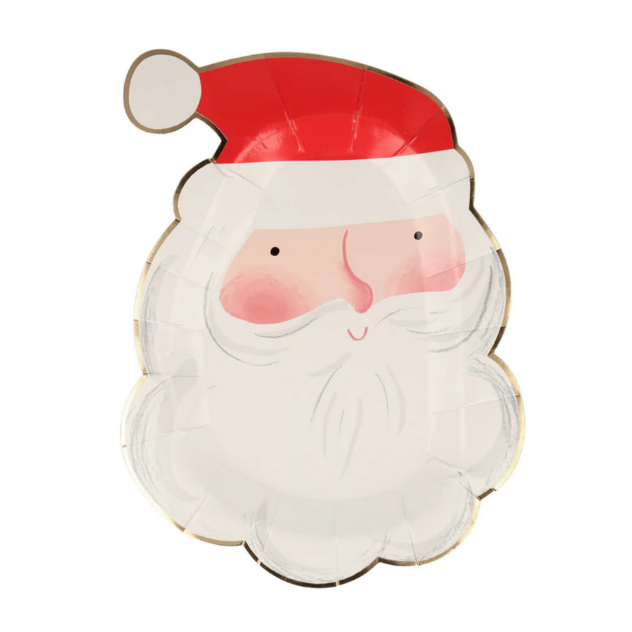 Jolly Santa Plates (8pk)