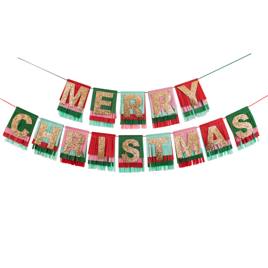 Merry Christmas Fringe Garland