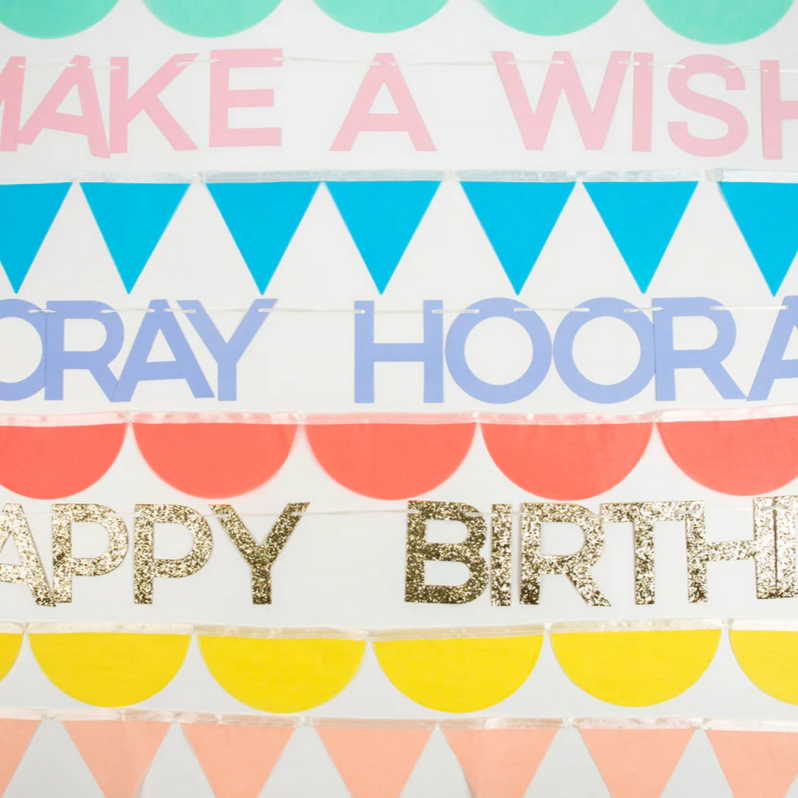 Rainbow Birthday Garlands (x8)