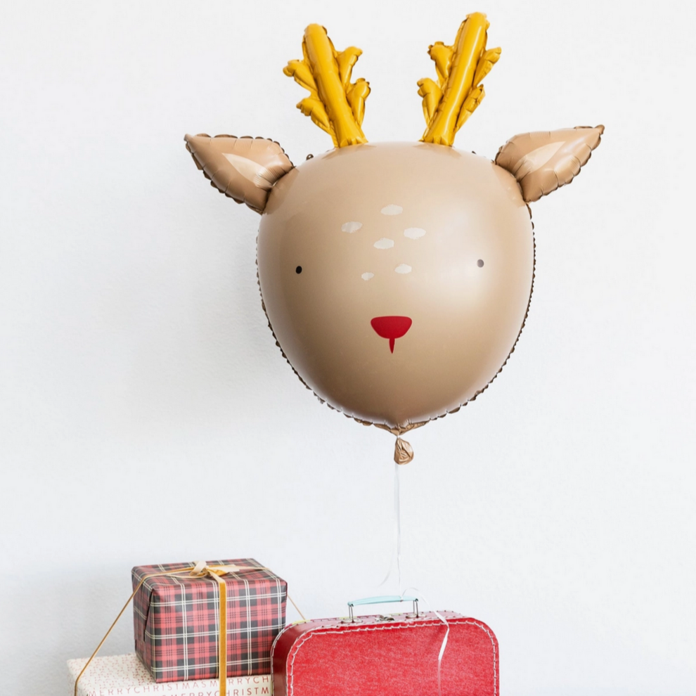 Dear Rudolph Reindeer Mylar Balloon