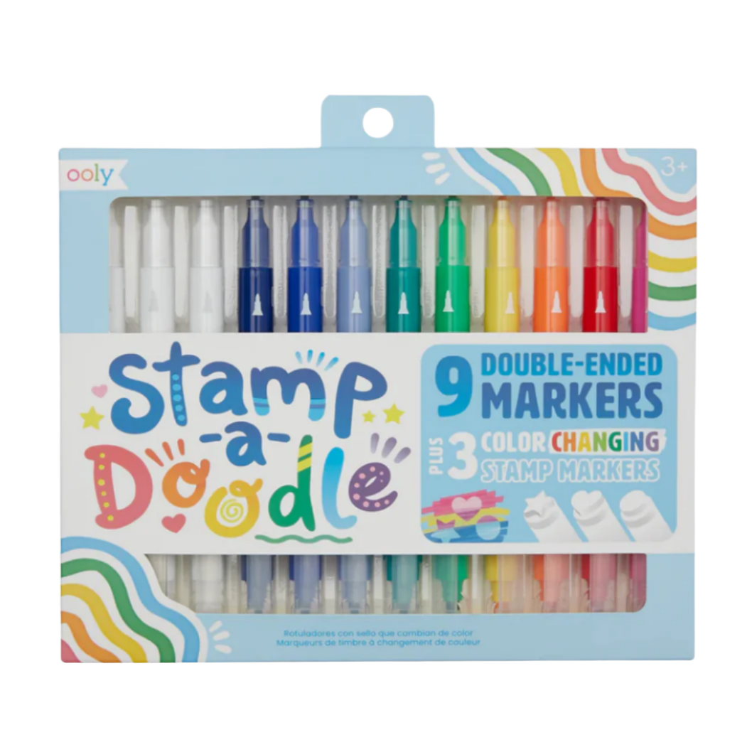 Stamp-A-Doodle Double-Ended Markers - Set of 12