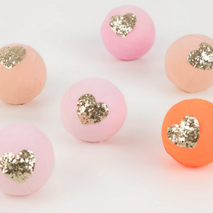 Pink heart Surprise balls (6pk)