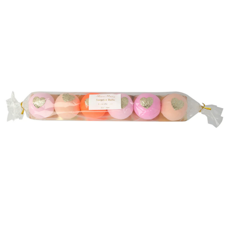 Pink heart Surprise balls (6pk)