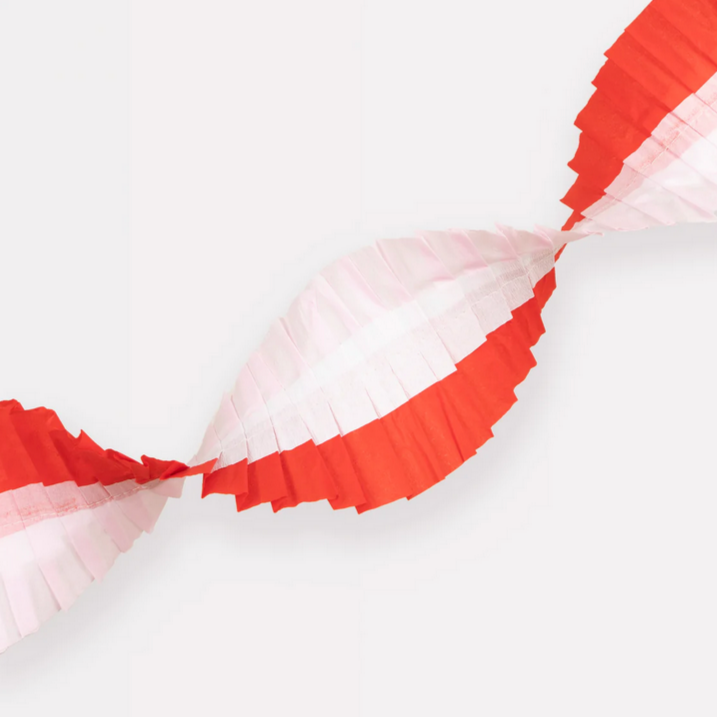 Pink & Red Stitched Streamer
