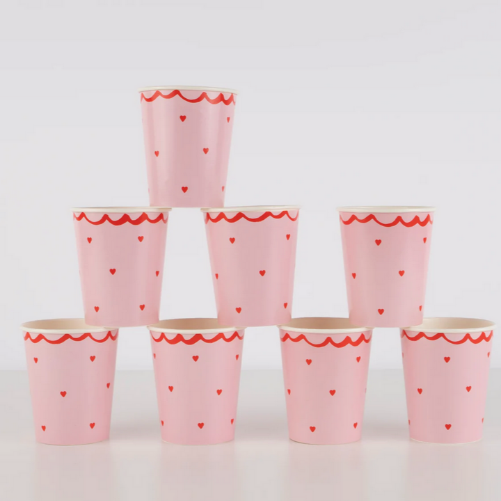 Lacy Heart Cups (8pk)