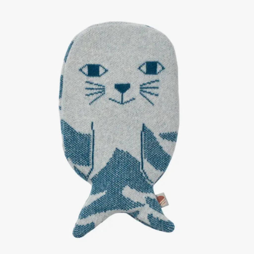 Seal Hot Water Bottle -Donna Wilson - blue